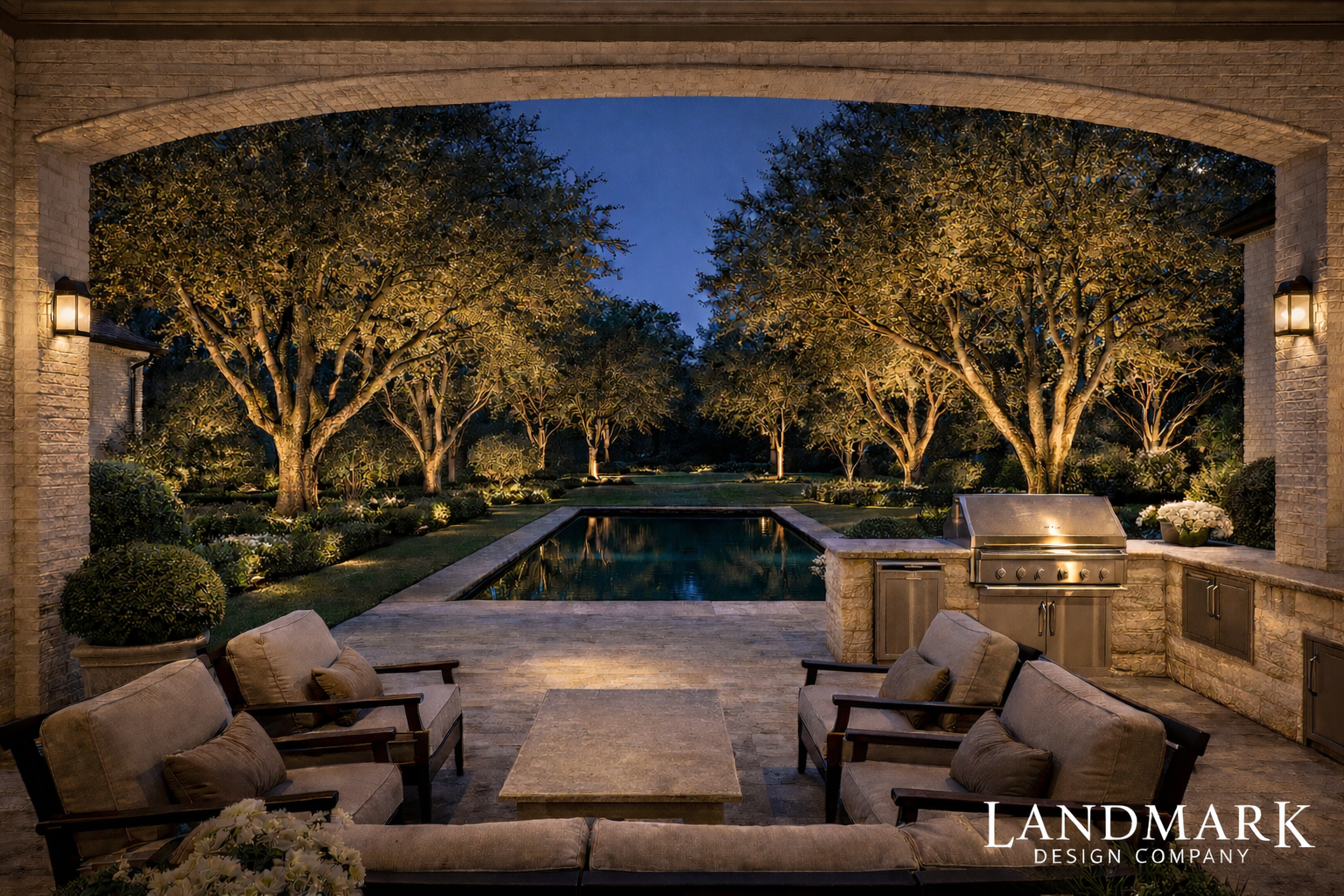 Luxury Landscape Lighting in Highland Park Tx